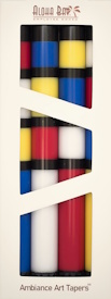 Mondrian Ambiance Art Tapers: 4 Pack
