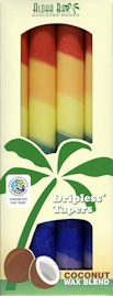 Rainbow Coconut Tapers: 4 Pack